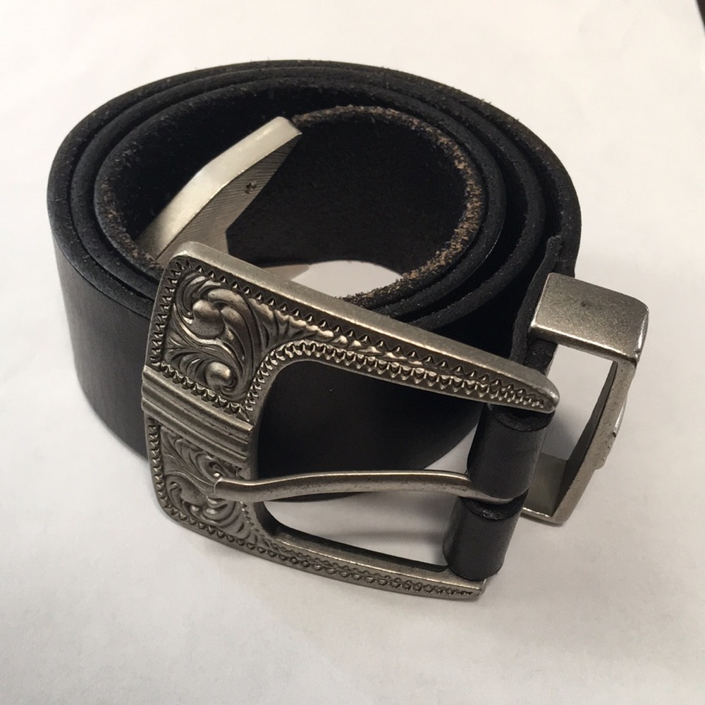 Urban Outfitters 100% Cow Leather Belt, Black, Size Small